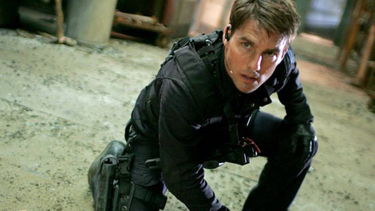 Tom Cruise lors d'un tournage de la saga Mission impossible.
