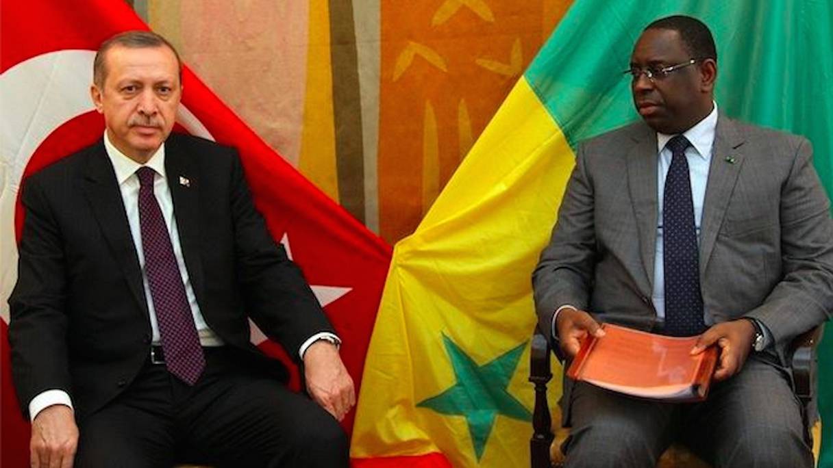 Le président turc Recep Tayyip Erdogan et son homologue sénégalais Macky Sall.
