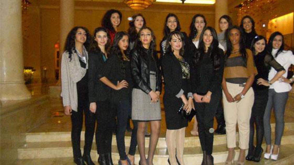 Les finalistes de l'ancienne édition du concours Miss Maroc.

