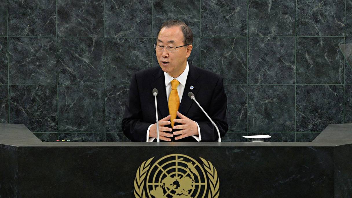 Ban ki moon, secrétaire général de l'ONU.
